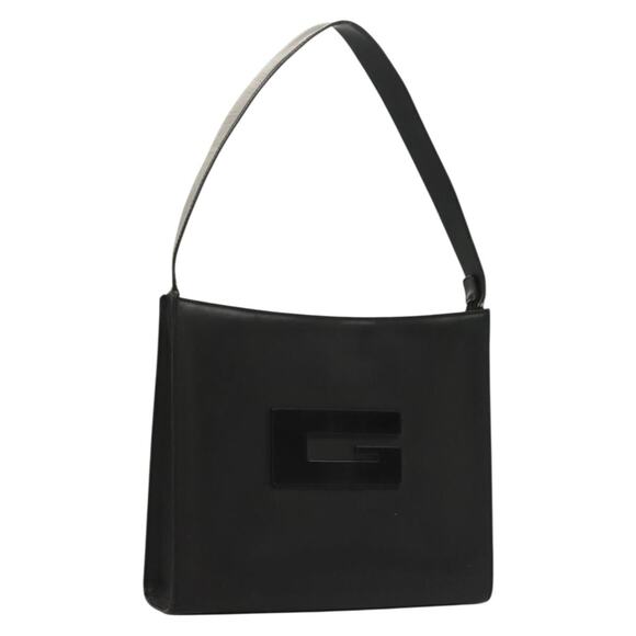 GUCCI Shoulder Bag Patent Leather Black Silver 001 001 - Picture 1 of 16